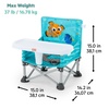 image:imageBright Starts Pop N Sit Portable Booster Seat 3in1 Floor Seat Travel High Chair amp Toddler Booster with Feeding Tray IndoorOutdoor Grey 6 Months3 YearsDisney Nemo