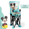 image:imageBright Starts Pop N Sit Portable Booster Seat 3in1 Floor Seat Travel High Chair amp Toddler Booster with Feeding Tray IndoorOutdoor Grey 6 Months3 YearsDisney Mickey