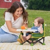 image:imageBright Starts Pop N Sit Portable Booster Seat 3in1 Floor Seat Travel High Chair amp Toddler Booster with Feeding Tray IndoorOutdoor Grey 6 Months3 YearsJohn Deere