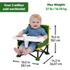 image:imageBright Starts Pop N Sit Portable Booster Seat 3in1 Floor Seat Travel High Chair amp Toddler Booster with Feeding Tray IndoorOutdoor Grey 6 Months3 YearsJohn Deere