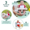 image:imageBright Starts Pop N Sit Portable Booster Seat 3in1 Floor Seat Travel High Chair amp Toddler Booster with Feeding Tray IndoorOutdoor Grey 6 Months3 YearsDisney Pooh