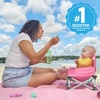 image:imageBright Starts Pop N Sit Portable Booster Seat 3in1 Floor Seat Travel High Chair amp Toddler Booster with Feeding Tray IndoorOutdoor Grey 6 Months3 YearsCore Pink