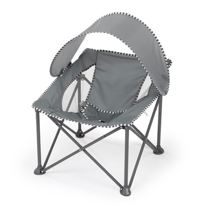 image:imageBright Starts Pop N Chill Baby Chair Travel Seat IndoorOutdoor Use Portable Infant Seat with Removable UPF 50 Canopy Pink 06 MonthsGrey