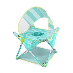 image:imageBright Starts Pop N Jump Portable Baby Activity Center Indoor Outdoor Use Lightweight Carrying Bag Canopy 612 Months  Sky Stripes BlueSky Stripes