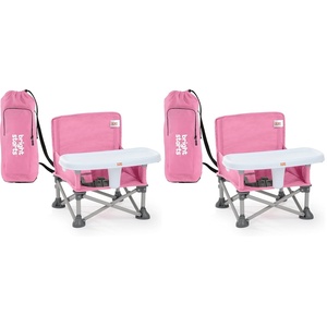 image:imageBright Starts Pop N Sit Portable Booster Seat 3in1 Floor Seat Travel High Chair amp Toddler Booster with Feeding Tray IndoorOutdoor Grey 6 Months3 Years 