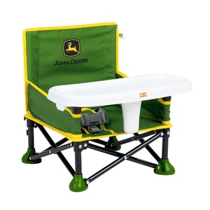 image:imageBright Starts Pop N Sit Portable Booster Seat 3in1 Floor Seat Travel High Chair amp Toddler Booster with Feeding Tray IndoorOutdoor Grey 6 Months3 YearsJohn Deere