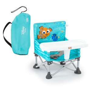 image:imageBright Starts Pop N Sit Portable Booster Seat 3in1 Floor Seat Travel High Chair amp Toddler Booster with Feeding Tray IndoorOutdoor Grey 6 Months3 YearsDisney Nemo