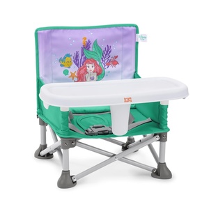 image:imageBright Starts Pop N Sit Portable Booster Seat 3in1 Floor Seat Travel High Chair amp Toddler Booster with Feeding Tray IndoorOutdoor Grey 6 Months3 YearsDisney Princess