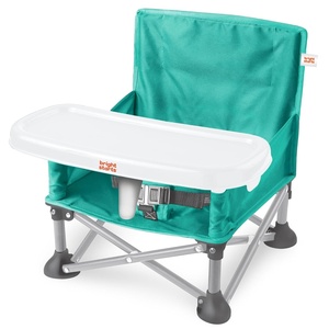 image:imageBright Starts Pop N Sit Portable Booster Seat 3in1 Floor Seat Travel High Chair amp Toddler Booster with Feeding Tray IndoorOutdoor Grey 6 Months3 YearsCore Teal
