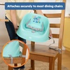 image:imageBright Starts John Deere My Spot EasyClean Booster Seat Portable Dining Chair Booster with 3Point Harness Green 6 Months  ToddlerBlue