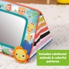 image:imageBright Starts Sit amp See Tummy Time Mirror Crinkle Leaves and Squeaker Sun MultiSensory Toy Unisex Newborn amp Up