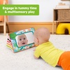 image:imageBright Starts Sit amp See Tummy Time Mirror Crinkle Leaves and Squeaker Sun MultiSensory Toy Unisex Newborn amp Up