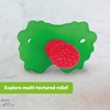 image:imageBright Starts Raspberry Bliss Silicone Baby Teether Toy RaspberryShaped Teething Toy for Infants Unisex Ages 3 Months