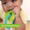 image:imageBright Starts Ribbit Ring Silicone Teether with Frog Charm and Teething Ring EasyGrip Baby Teether for Sore Gums Ages 3 Months