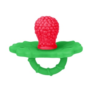 image:imageBright Starts Raspberry Bliss Silicone Baby Teether Toy RaspberryShaped Teething Toy for Infants Unisex Ages 3 Months