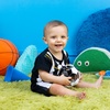 image:imageBright Starts Oball EasyGrasp Rattle BPAFree Infant Toy in Blue Age Newborn and up 4 Inches Pack of 2Black  White Soccer Ball