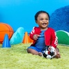 image:imageBright Starts Oball EasyGrasp Rattle BPAFree Infant Toy in Blue Age Newborn and up 4 Inches Pack of 2Black  White Soccer Ball